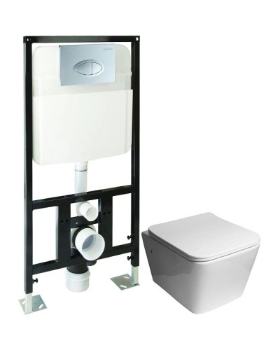 Комплект подвесной унитаз + система инсталляции SantiLine SL-5004 + SL-01