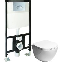 Комплект подвесной унитаз + система инсталляции SantiLine SL-5005 + SL-01