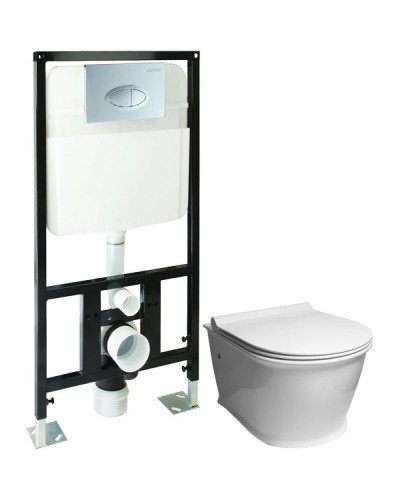 Комплект подвесной унитаз + система инсталляции SantiLine SL-5009 + SL-01