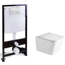 Комплект подвесной унитаз + система инсталляции SantiLine SL-5007 + SL-01