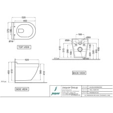 Комплект подвесной унитаз Jaquar Solo SLS-BLM-6953BIUFSM + система инсталляции Grohe 38811kf0