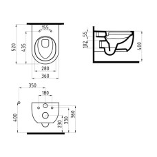 Комплект подвесной унитаз Bien Vokha MDKA052N1VP1B7000 + система инсталляции Grohe 38811kf0