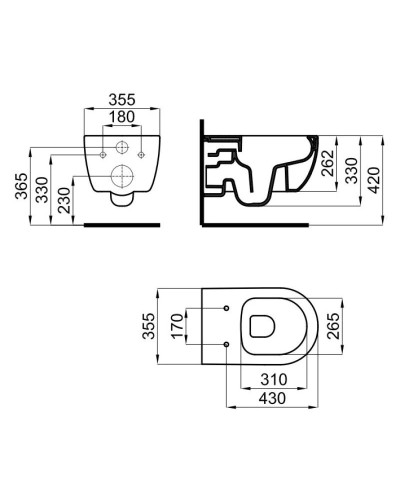 Комплект подвесной унитаз Noken Acro Compact N380000081 + система инсталляции Grohe 38811kf0