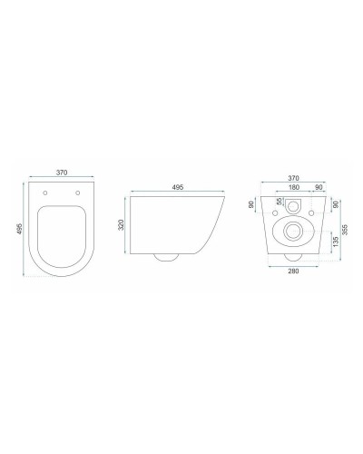 Комплект подвесной унитаз Rea Carlo Mini REA-C8489 + система инсталляции Grohe 38811kf0