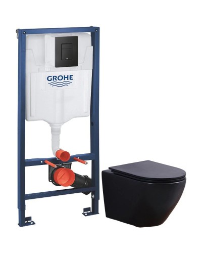Комплект подвесной унитаз Esbano Azalea ESUPAZALBM + система инсталляции Grohe 38811kf0