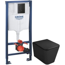 Комплект подвесной унитаз OWL 1975 Vatter OWLT190404 + система инсталляции Grohe 38811kf0