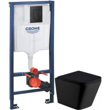 Комплект подвесной унитаз WeltWasser Gelbach 004MT-BL 10000003748 + система инсталляции Grohe 38811kf0