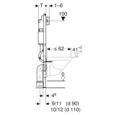 Монтажный элемент для подвесного унитаза, клавиша Delta 20 Geberit Duofix 458.134.21.2
