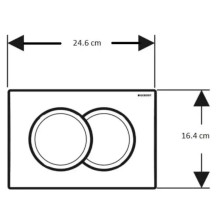 Монтажный элемент для подвесного унитаза, клавиша Delta 21 Geberit Duofix 458.149.21.1