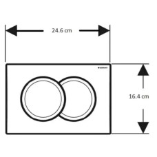 Монтажный элемент для подвесного унитаза, клавиша Delta 21 Geberit Duofix 458.149.21.1