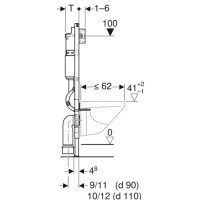 Монтажный элемент для подвесного унитаза, клавиша Delta 21 Geberit Duofix 458.149.21.1