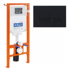 Инсталляция для подвесного унитаза с кнопкой MARMI BelBagno BB002-80/BB012-MR-NERO.M