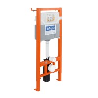 Инсталляция для подвесного унитаза с кнопкой черной матовой BelBagno BB001-120/BB007-PR-NERO.M