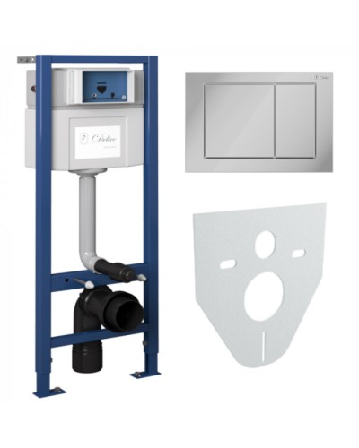 Система инсталляции для подвесных унитазов Delice Nimb комплект 4 в 1 с клавишей DLR000002