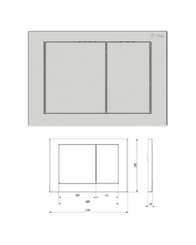 Система инсталляции для подвесных унитазов Delice Nimb комплект 4 в 1 с клавишей DLR000002