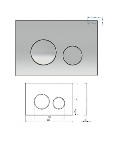 Система инсталляции для подвесных унитазов Delice Oreol комплект 4 в 1 с клавишей DLR000003