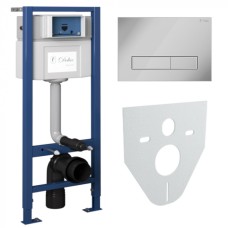 Система инсталляции для подвесных унитазов Delice Aura комплект 4 в 1 с клавишей DLR000004