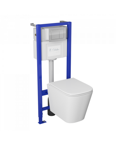 Система инсталляции для подвесных унитазов Delice Nimb комплект 4 в 1 с клавишей DLR000002