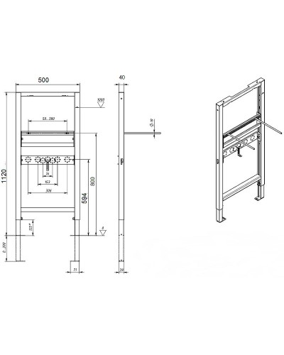 Монтажная рама Aquatek INSR-0000001 для раковины Синяя