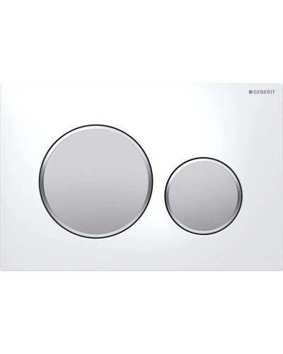 Смывная клавиша Geberit Sigma20 белый/матовый хром/матовый хром для двойного смыва 115.882.KL.1