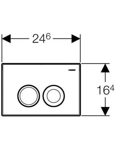 Смывная клавиша Geberit Delta21 глянцевый хром для двойного смыва 115.125.21.1