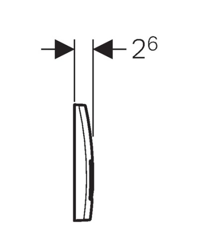 Смывная клавиша Geberit Delta51 глянцевый хром для двойного смыва 115.105.21.1