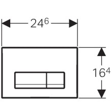 Смывная клавиша Geberit Delta51 глянцевый хром для двойного смыва 115.105.21.1