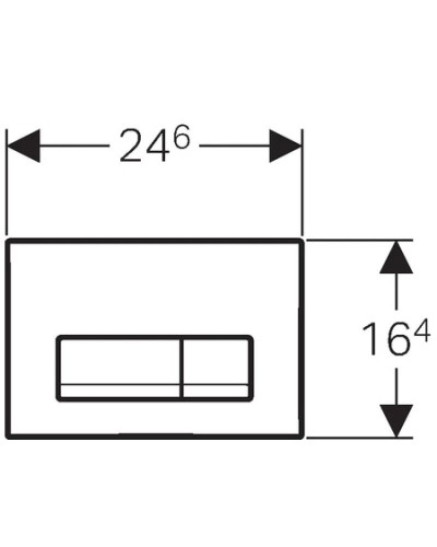 Смывная клавиша Geberit Delta51 глянцевый хром для двойного смыва 115.105.21.1