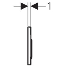 Смывная клавиша Geberit Omega20 белый/матовый хром/матовый хром для двойного смыва 115.085.KL.1