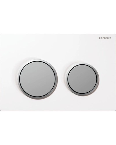 Смывная клавиша Geberit Omega20 белый/матовый хром/матовый хром для двойного смыва 115.085.KL.1