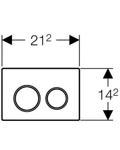 Смывная клавиша Geberit Omega20 матовый хром/глянцевый хром/матовый хром для двойного смыва 115.085.KN.1