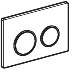 Смывная клавиша Geberit Omega20 матовый хром/глянцевый хром/матовый хром для двойного смыва 115.085.KN.1