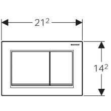 Смывная клавиша Geberit Omega30 белый/позолота/белый для двойного смыва 115.080.KK.1