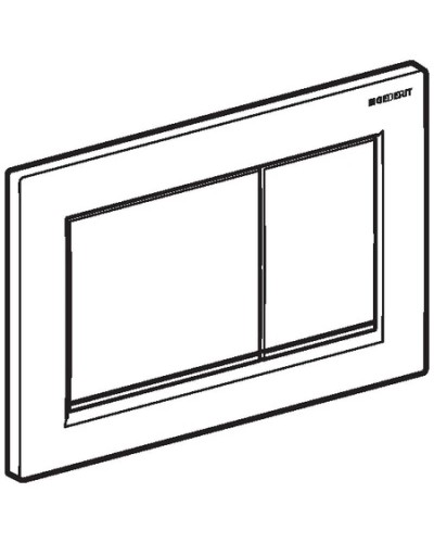 Смывная клавиша Geberit Omega30 белый/позолота/белый для двойного смыва 115.080.KK.1