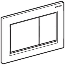 Смывная клавиша Geberit Omega30 белый/матовый хром/матовый хром для двойного смыва 115.080.KL.1