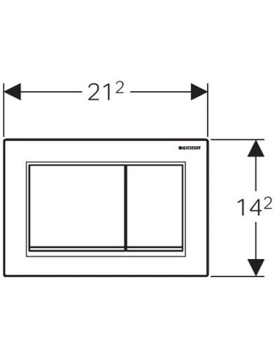 Смывная клавиша Geberit Omega30 белый/матовый хром/матовый хром для двойного смыва 115.080.KL.1