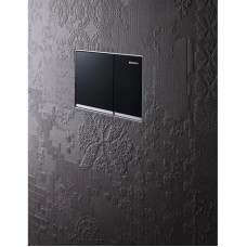 Смывная клавиша Geberit Omega60 черное стекло для двойного смыва 115.081.SJ.1
