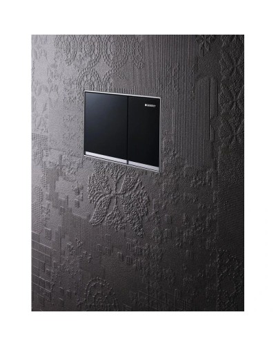 Смывная клавиша Geberit Omega60 черное стекло для двойного смыва 115.081.SJ.1