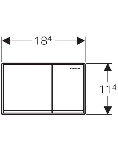 Смывная клавиша Geberit Omega60 полированный хром для двойного смыва 115.081.GH.1