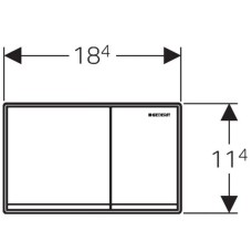 Смывная клавиша Geberit Omega60 стекло цвета умбры для двойного смыва 115.081.SQ.1