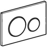 Смывная клавиша Geberit Sigma20 белый/матовый хром/матовый хром для двойного смыва 115.882.KL.1