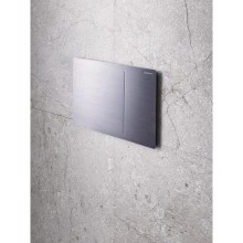 Смывная клавиша Geberit Sigma70 нержавеющая сталь потертая для двойного смыва, для бачков Sigma 12 см 115.620.FW.1