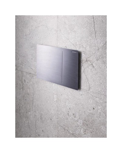 Смывная клавиша Geberit Sigma70 нержавеющая сталь потертая для двойного смыва, для бачков Sigma 12 см 115.620.FW.1