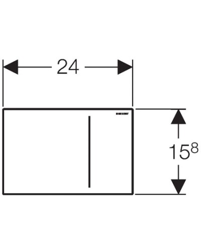 Смывная клавиша Geberit Sigma70 нержавеющая сталь потертая для двойного смыва, для бачков Sigma 12 см 115.620.FW.1