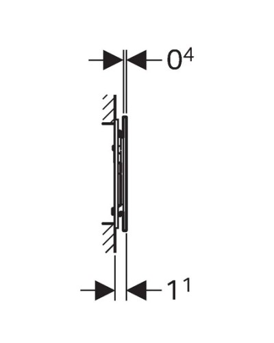Смывная клавиша Geberit Sigma70 нержавеющая сталь потертая для двойного смыва, для бачков Sigma 12 см 115.620.FW.1