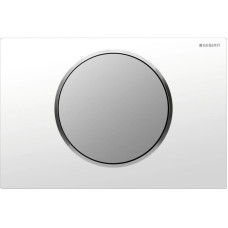 Смывная клавиша Geberit Sigma10 белый/матовый хром/матовый хром для одинарного смыва 115.758.KL.5