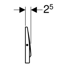 Смывная клавиша Geberit Mambo нержавеющая сталь матированная115.751.00.1
