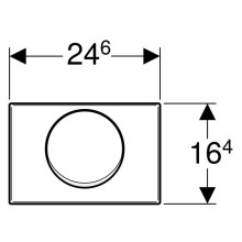 Смывная клавиша Geberit Mambo нержавеющая сталь матированная115.751.00.1