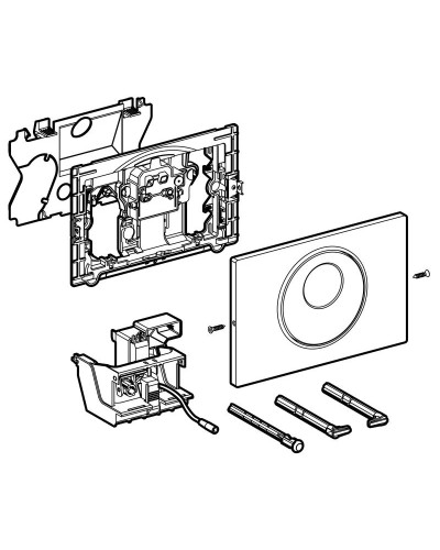 Смывная клавиша Geberit Sigma10, питание от сети, автоматический / бесконтактный / ручной смыв 115.890.SN.5