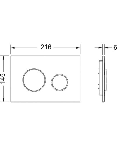 Смывная клавиша Tece TECEloop белый/глянцевый хром 9240627